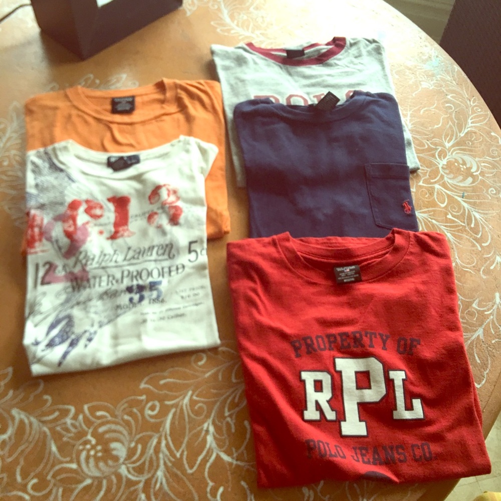 Bundle 5 boys Ralph Lauren T shirts sz 12-14